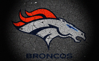 Denver football logo asphalt road - gritty free wallpaper