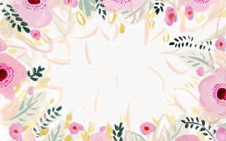 Pink flowers leaves white background - pink flower and leaves free wallpaper