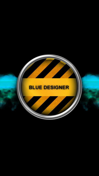 Blue yellow sign designer black - sign free wallpaper