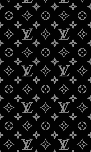 Black white louis vuitton pattern 3 - aestheticism free wallpaper