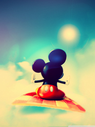 Mickey mouse red object sky 2 - pop surrealism free wallpaper