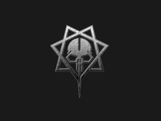 Skull pentagram black background triangle - a triangle free wallpaper