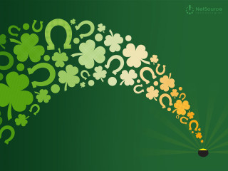 Green background pot of gold - a pot free wallpaper