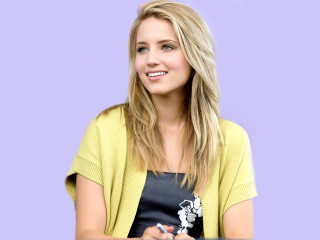 Woman sitting table laptop smiling - a purple background free wallpaper