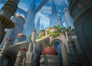 Futuristic city giant building tall - a futuristic city free wallpaper