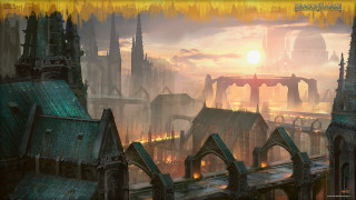 City giant sun bridge building - chris rahn free wallpaper