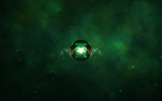 Green space black background green - particle free wallpaper
