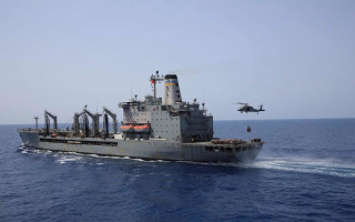 Large ship ocean helicopter flying 2 - carl walter liner free wallpaper