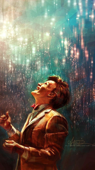 Man singing microphone sky stars - sense of awe free wallpaper