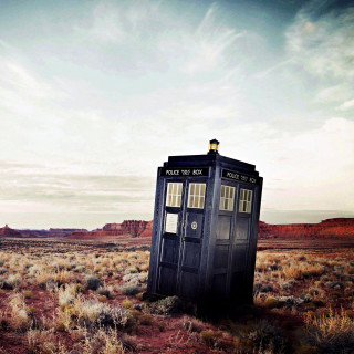 Black phone booth desert sky - david dougal williams free wallpaper