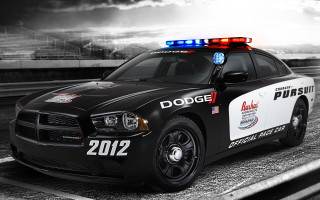Police car parked road sky - a police car free wallpaper