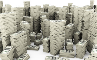 Money stacks digital rendering 8k - money free wallpaper