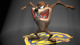 Cartoon big mouth sharp teeth - rug free wallpaper