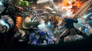 People field dragon sword adventure - a dragon in the background free wallpaper