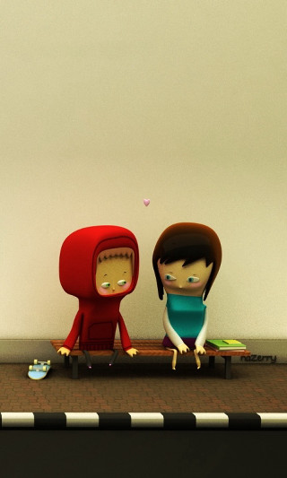 Couple bench room wall sign - free valentines wallpaper
