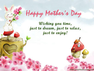 Happy mothers day card rabbit - a teapot free wallpaper