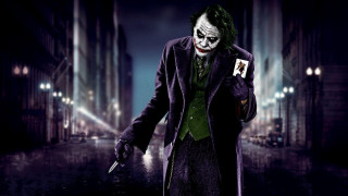 Joker suit knife dark alleyway - building free wallpaper