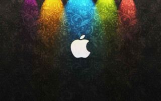 Colorful apple logo wallpaper pattern - a colorful apple logo free wallpaper