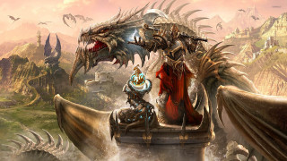 Dragon woman hill castle mountain - dragon art free wallpaper