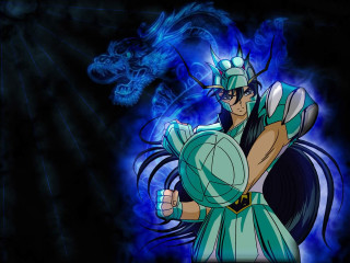 Cartoon character dragon back blue - back free wallpaper