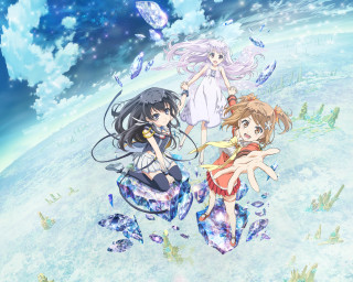 Anime girls snow arms around 4 - butterfly free wallpaper