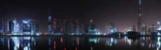 City skyline tall buildings nighttime 16 - tall building free wallpaper