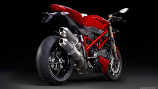 Red motorcycle dark room black 16 - a white line free wallpaper