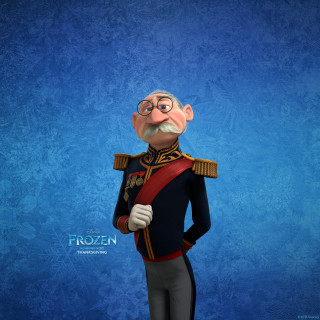 Cartoon character uniform mustache glasses - free portrait wallpaper