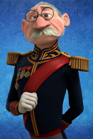 Cartoon character uniform glasses mustache - classical realism free wallpaper