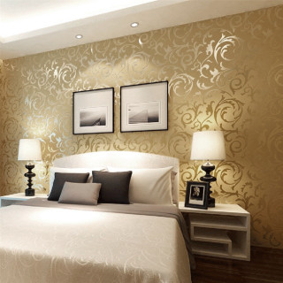 Bedroom bed two lamps picture - the wall free wallpaper