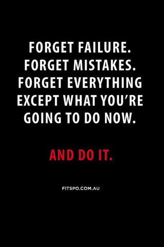 Forget failure inspirational poster monochrome - a.d.m. cooper free wallpaper