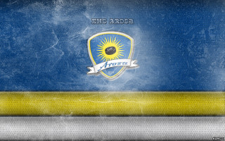 Blue yellow background sun emblem - andrea orcagna free wallpaper