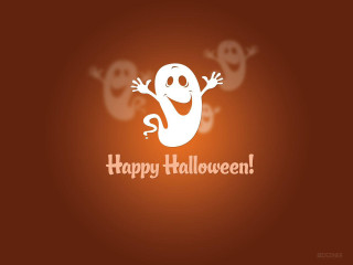 Happy halloween ghost face arms - happy free wallpaper