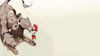 Horse girl red hair red - brom free wallpaper
