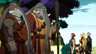 Forest group people man stick - furry free wallpaper