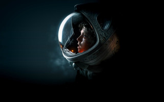 Space suit red light dark - a man in a space suit free wallpaper
