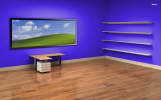 Room desk painting shelf computer - it in front free wallpaper