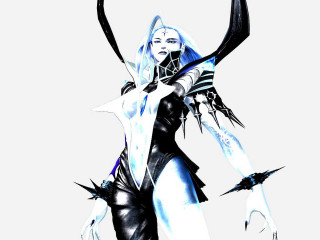 Woman black white sword demon - amano free wallpaper for desktop