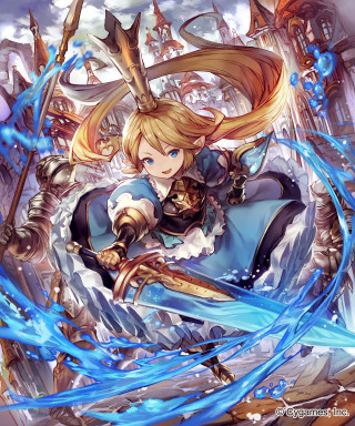 Girl long hair sword in - a girl free wallpaper