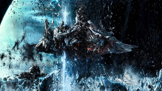 Giant robot crowd movie poster - huge free wallpaper