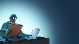 Man sitting table book hands - rossdraw global illumination free wallpaper