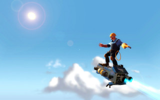 Man riding jet cloud sky 3 - a man riding free wallpaper