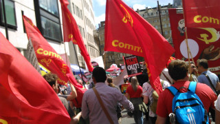 Group people walking street red - bourgeoi free wallpaper