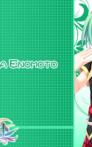 Green haired girl tennis racket - her free wallpaper