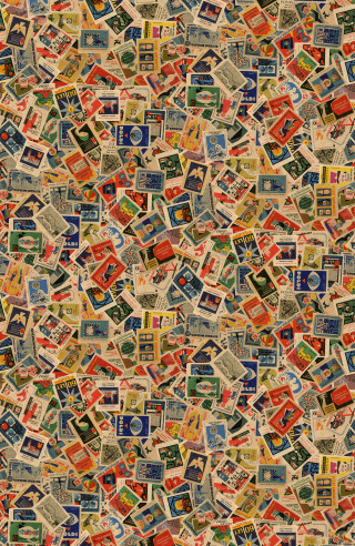 Large stamps wallpaper colorful background - paper texture free wallpaper