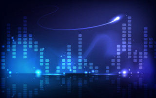 Blue abstract background city skyline - the end of the image free wallpaper