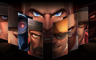Animated characters blue eyes red - dada free wallpaper