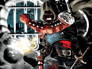 Man costume sword blood window - a sword and a sword free wallpaper
