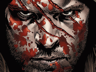 Bloody man face beard eyes - bloody free wallpaper