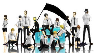 Group suits couch black flag - suit free wallpaper